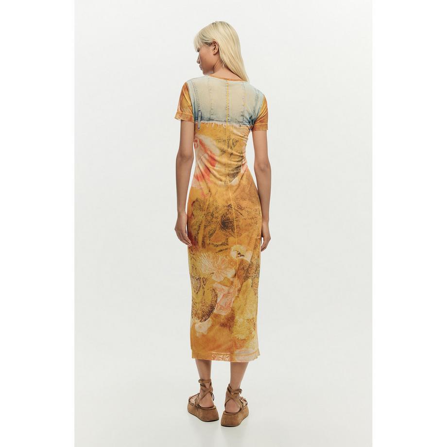 Desigual Robe Longue Manches Courtes  