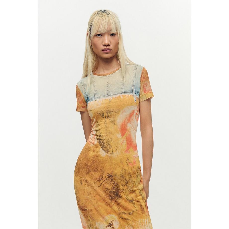 Desigual Robe Longue Manches Courtes  