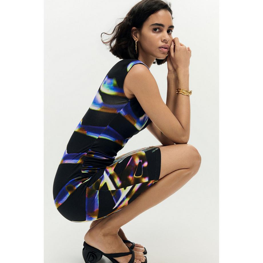 Desigual Robe Courte Épaules Dénudées  