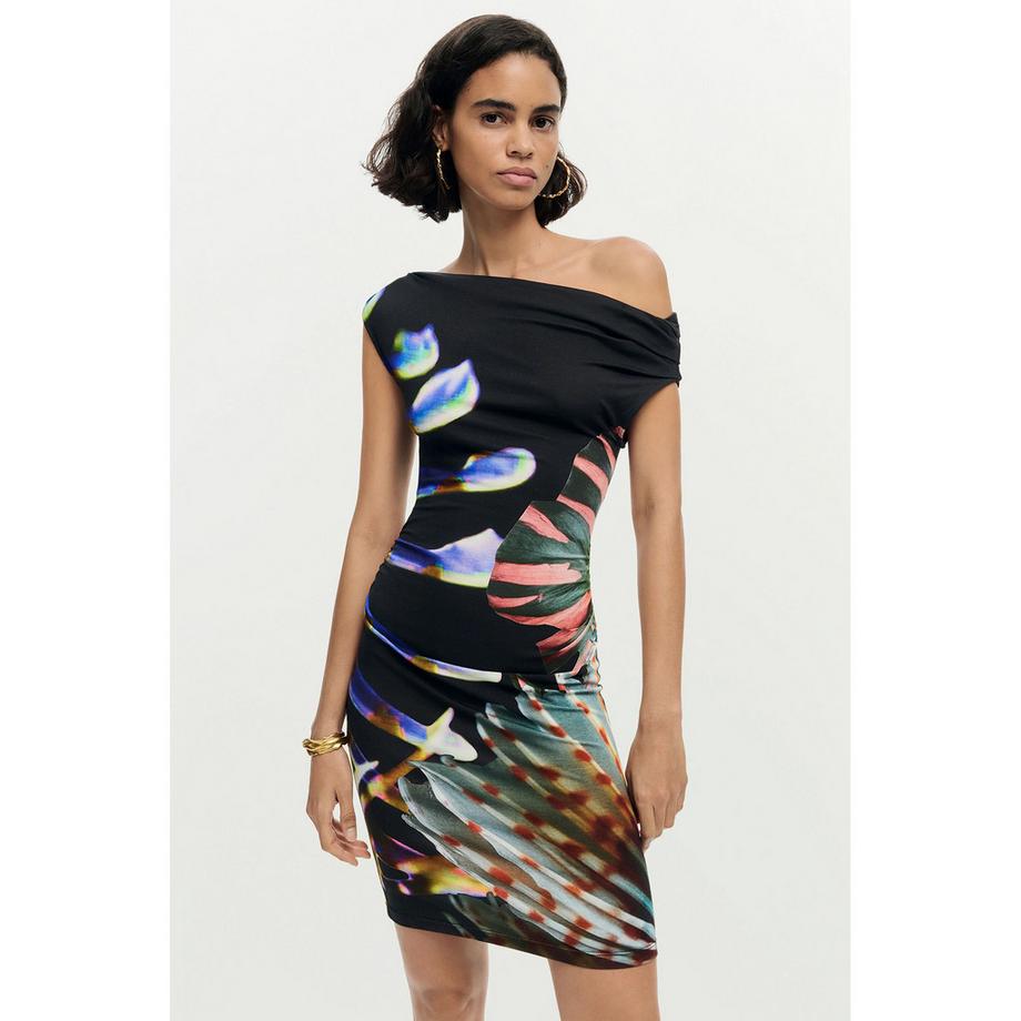 Desigual Robe Courte Épaules Dénudées  