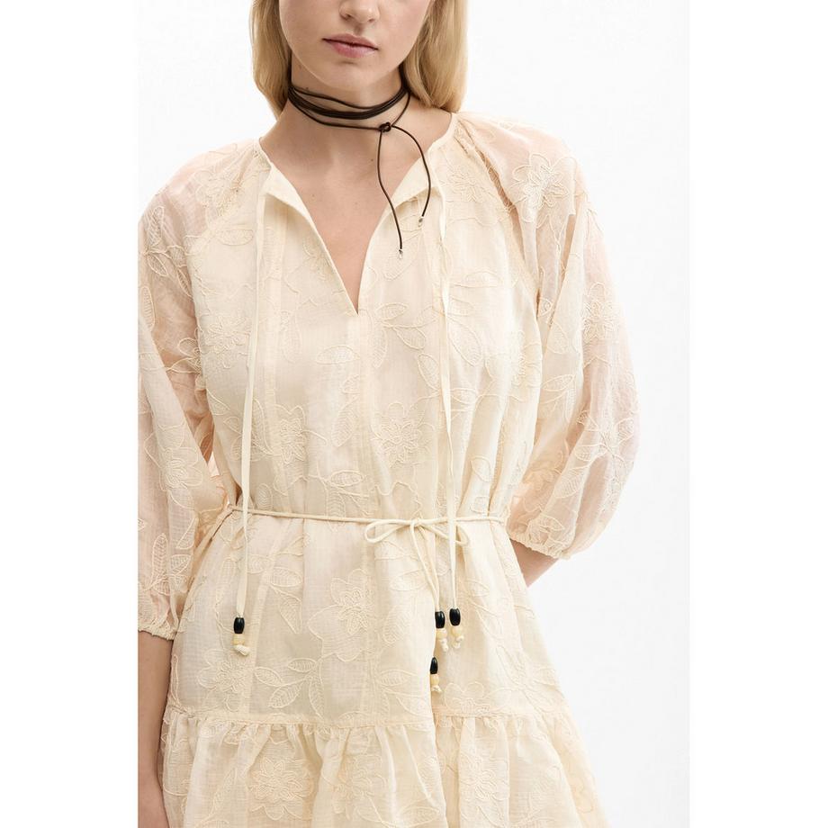 Desigual Robe courte étagée brodée  