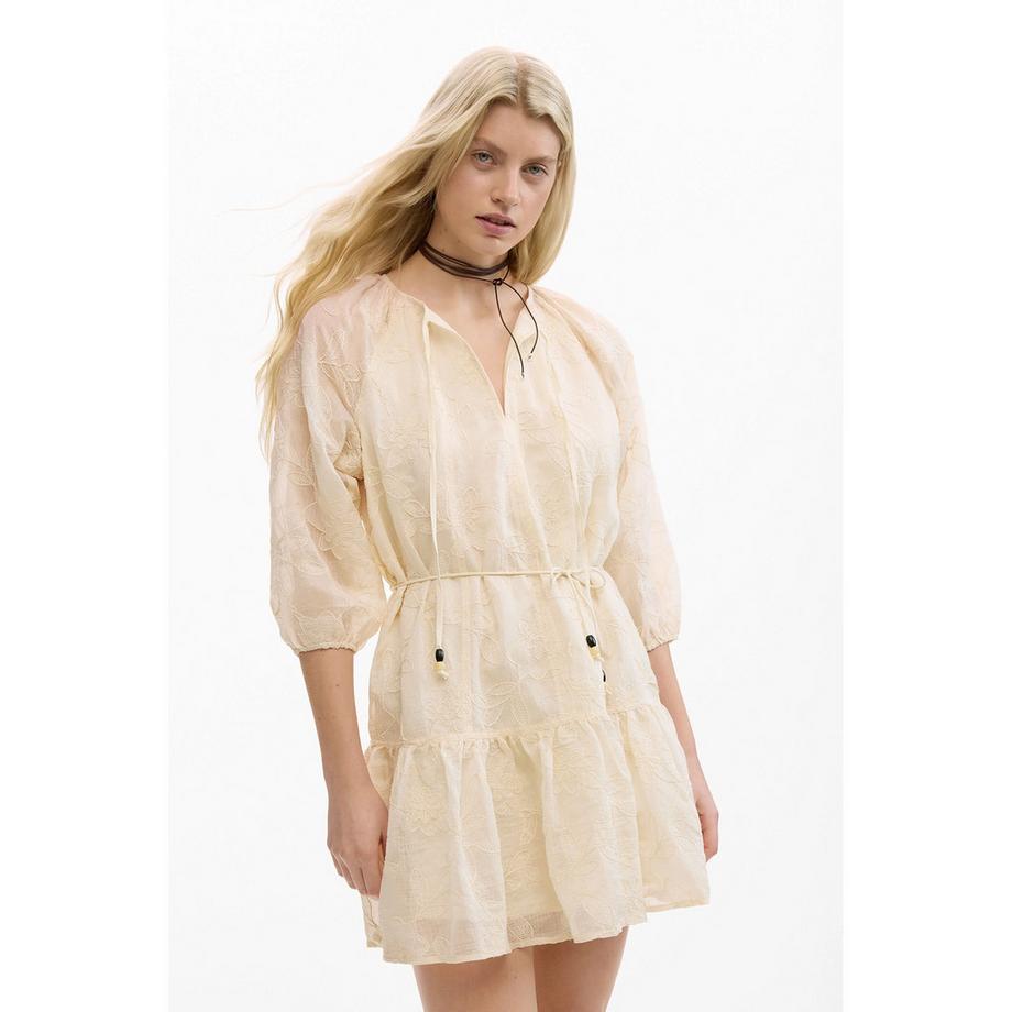 Desigual Robe courte étagée brodée  