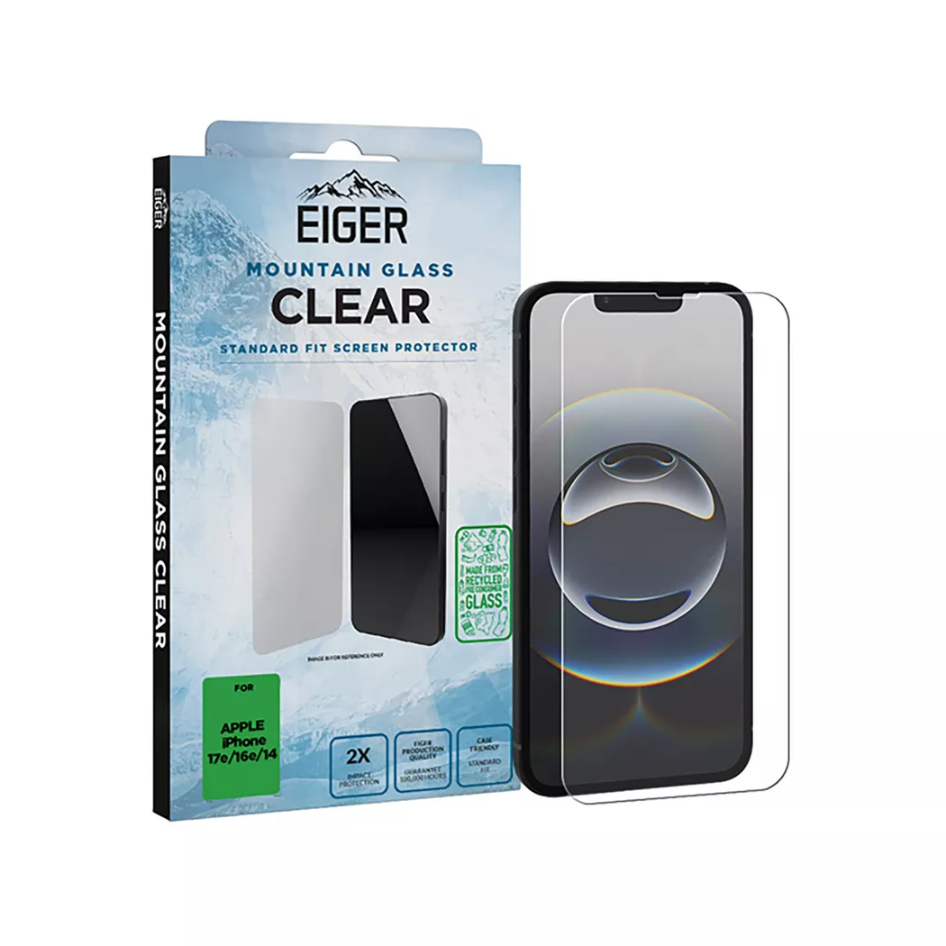 EIGER Display-Schutzglas für Apple iPhone 13, 14, 16e