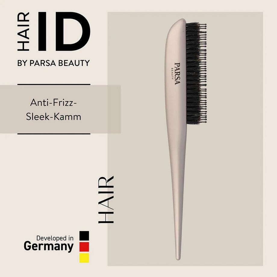 PARSA  Hair ID Anti-Frizz Sleek Kamm mit Naturborsten 