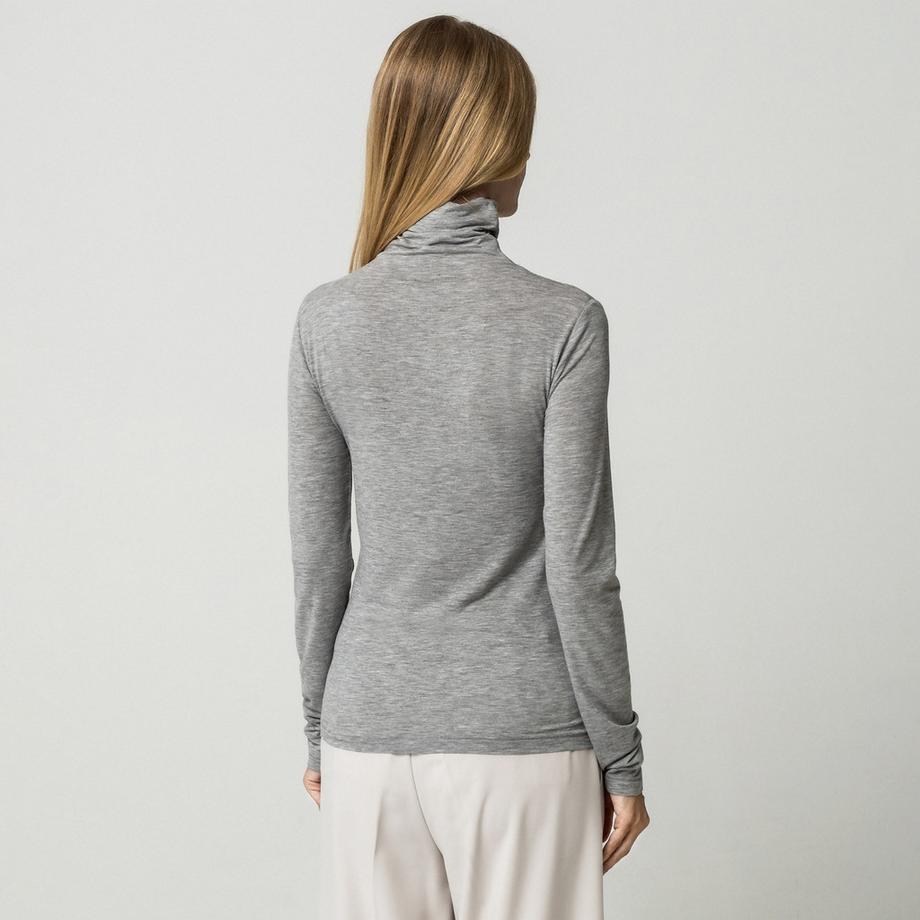Manor Woman Langarm T-Shirt mit Rollkragen  