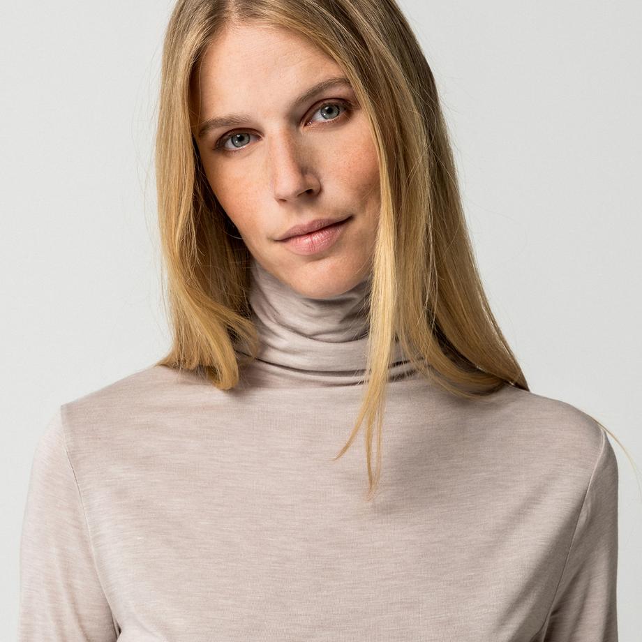 Manor Woman Langarm T-Shirt mit Rollkragen  