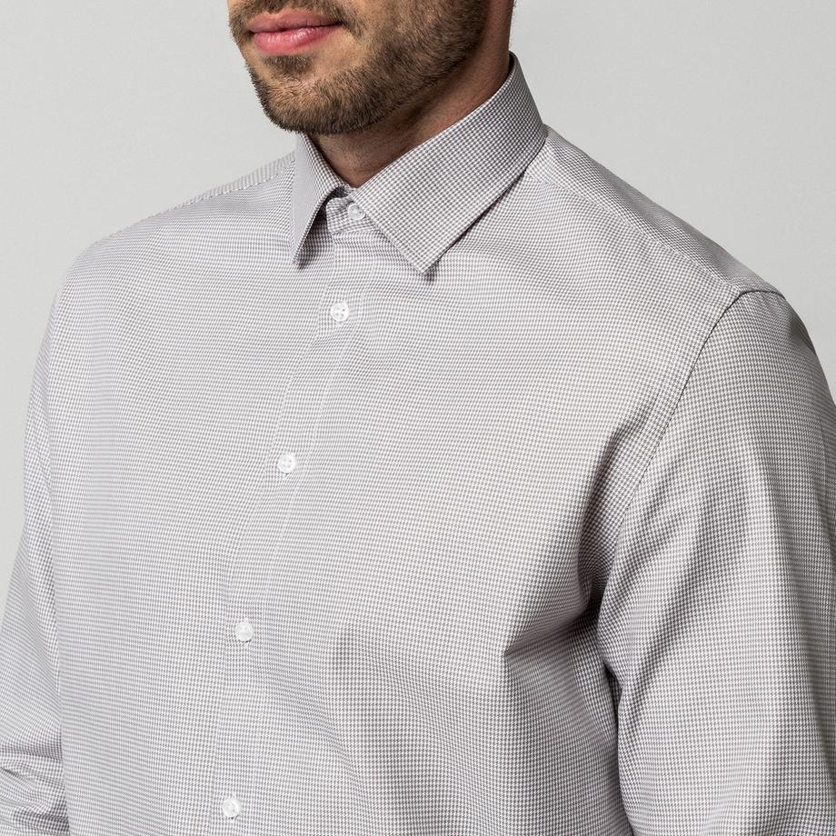 Manor Man Manor Man Camicia a Maniche Lunghe con Motivo a Quadri  