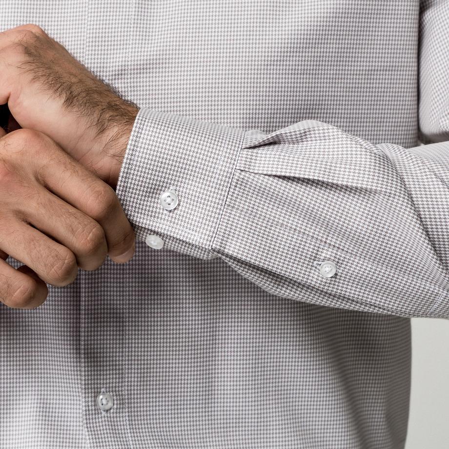 Manor Man Manor Man Camicia a Maniche Lunghe con Motivo a Quadri  