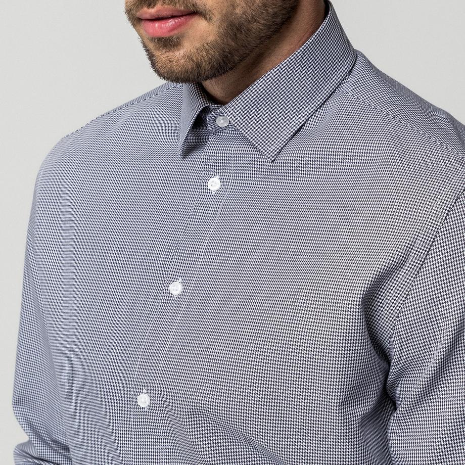 Manor Man Manor Man Camicia a Maniche Lunghe con Motivo a Quadri  
