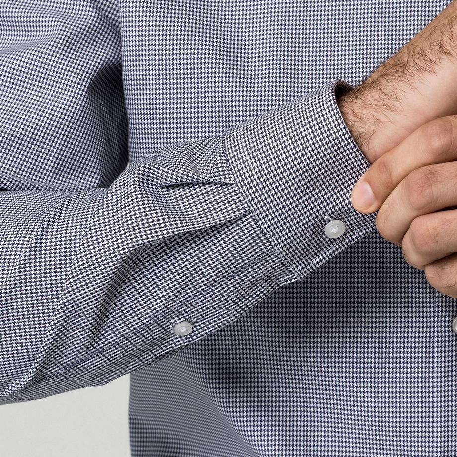 Manor Man Manor Man Camicia a Maniche Lunghe con Motivo a Quadri  