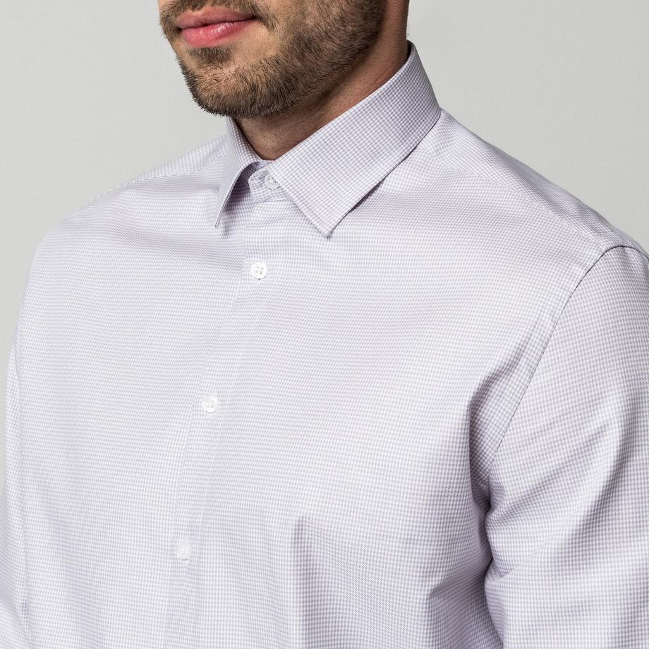 Manor Man Manor Man Camicia a Maniche Lunghe con Motivo a Quadri  