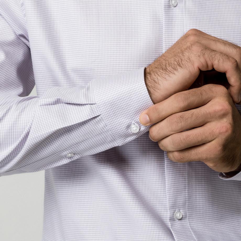 Manor Man Manor Man Camicia a Maniche Lunghe con Motivo a Quadri  
