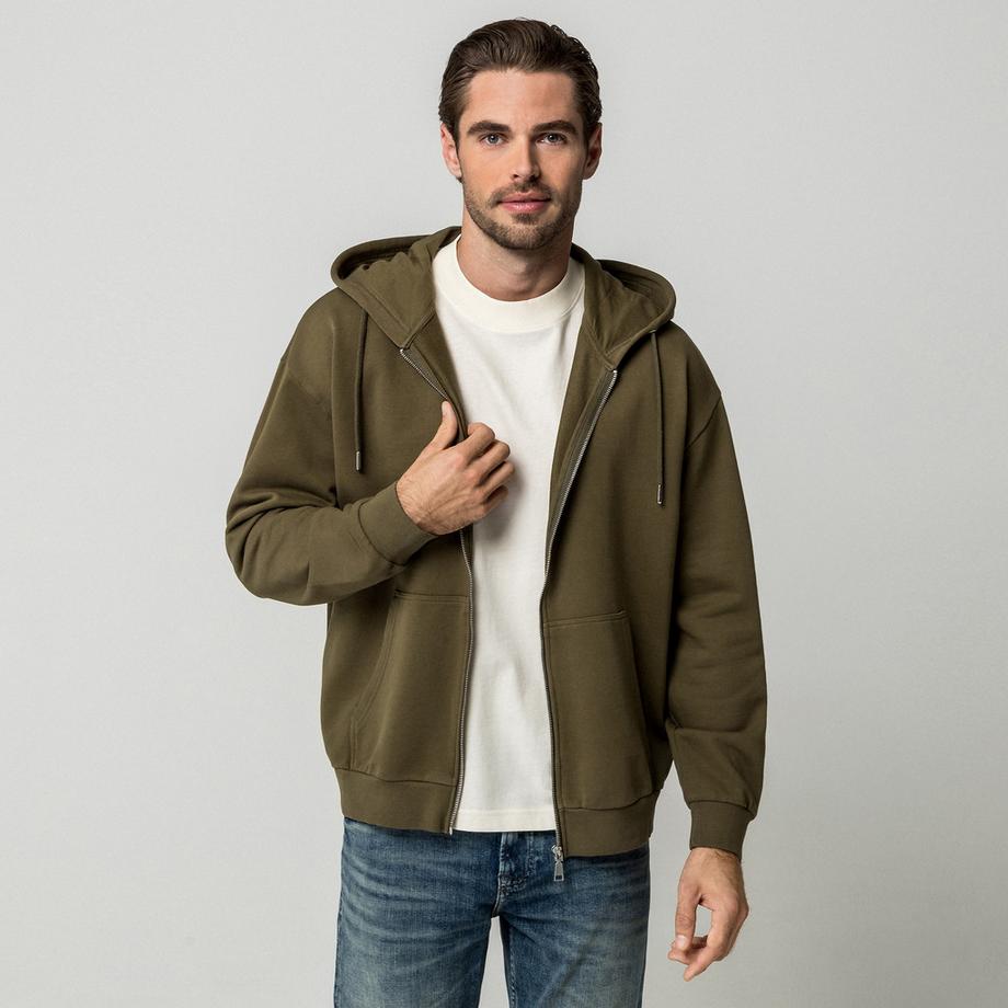 Manor Man Reißverschluss Hoodie  
