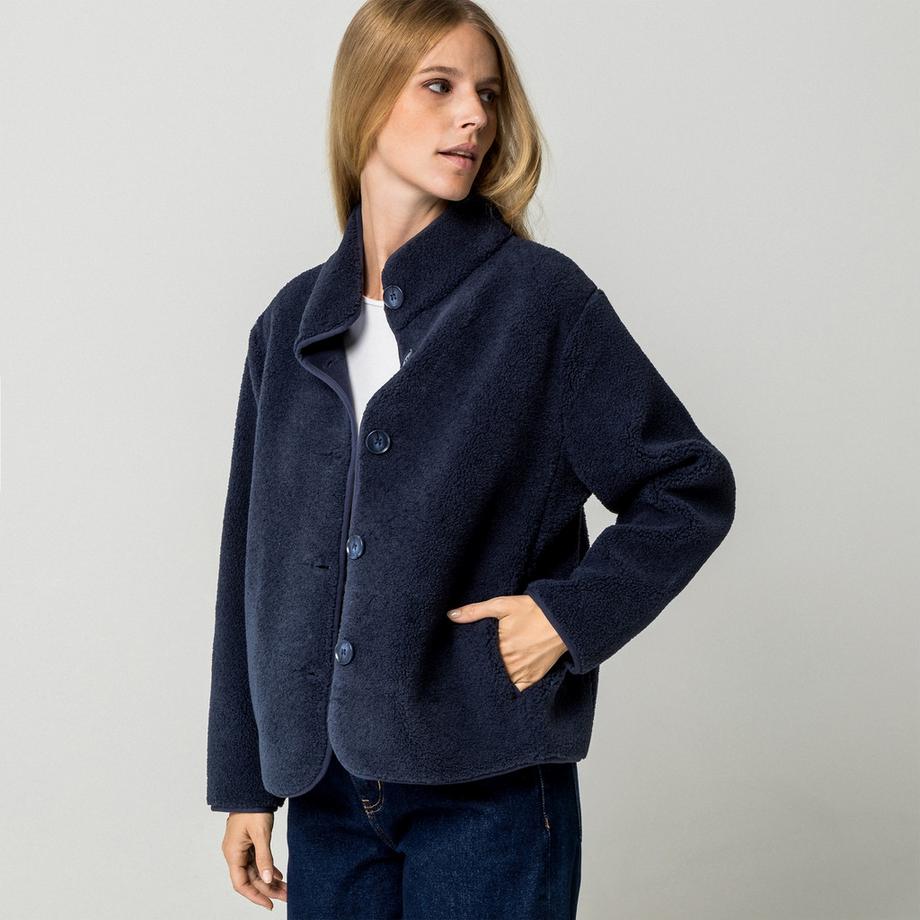 Manor Woman Veste Faux Shearling à Col Montant  