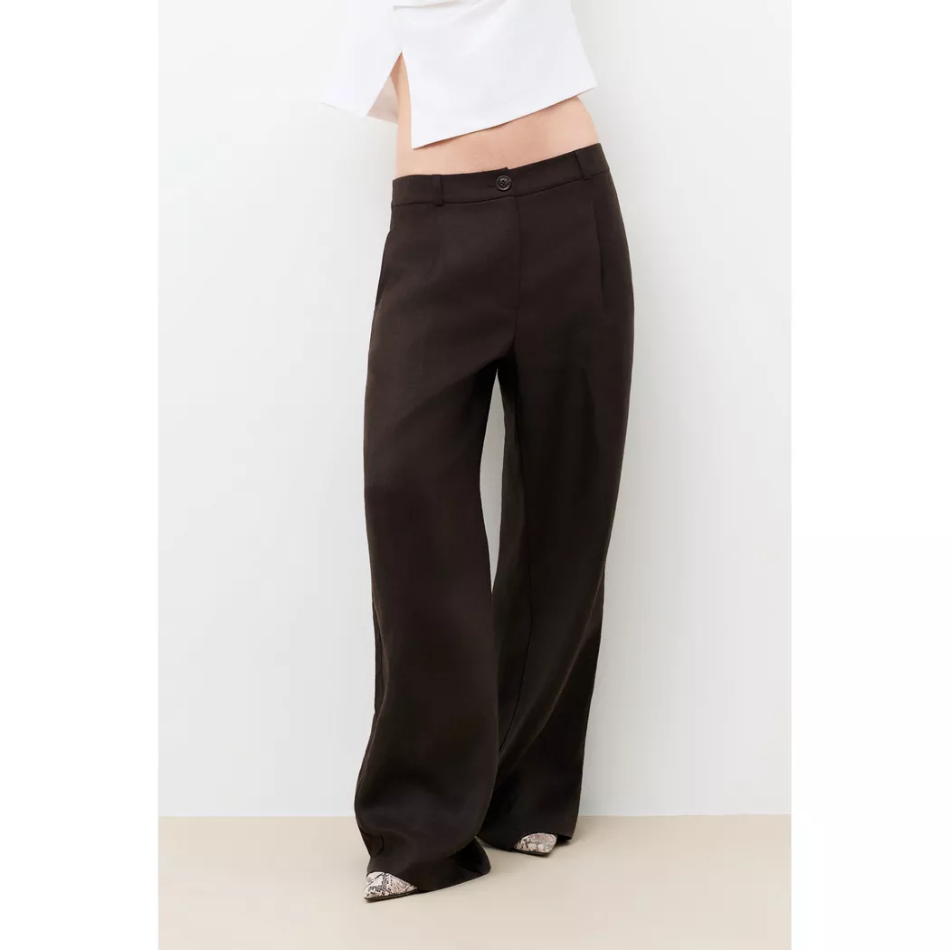 Caroll - Leinenhose, für Damen, Schwarz, Größe 42