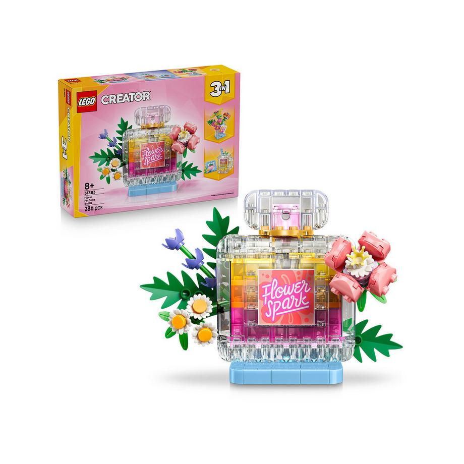 31383 Flacon de parfum au décor floral