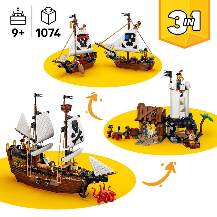 LEGO®  31387 Bateau pirate mythique 