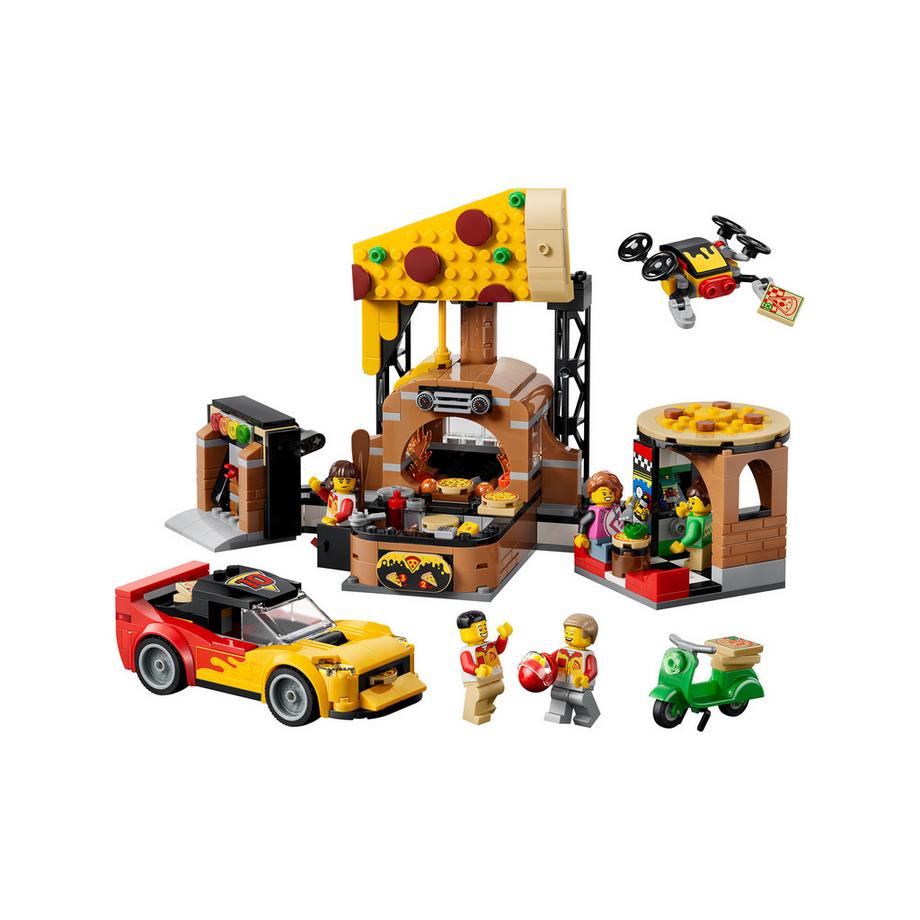 LEGO®  60496 La pizzeria et ses véhicules de livraison 