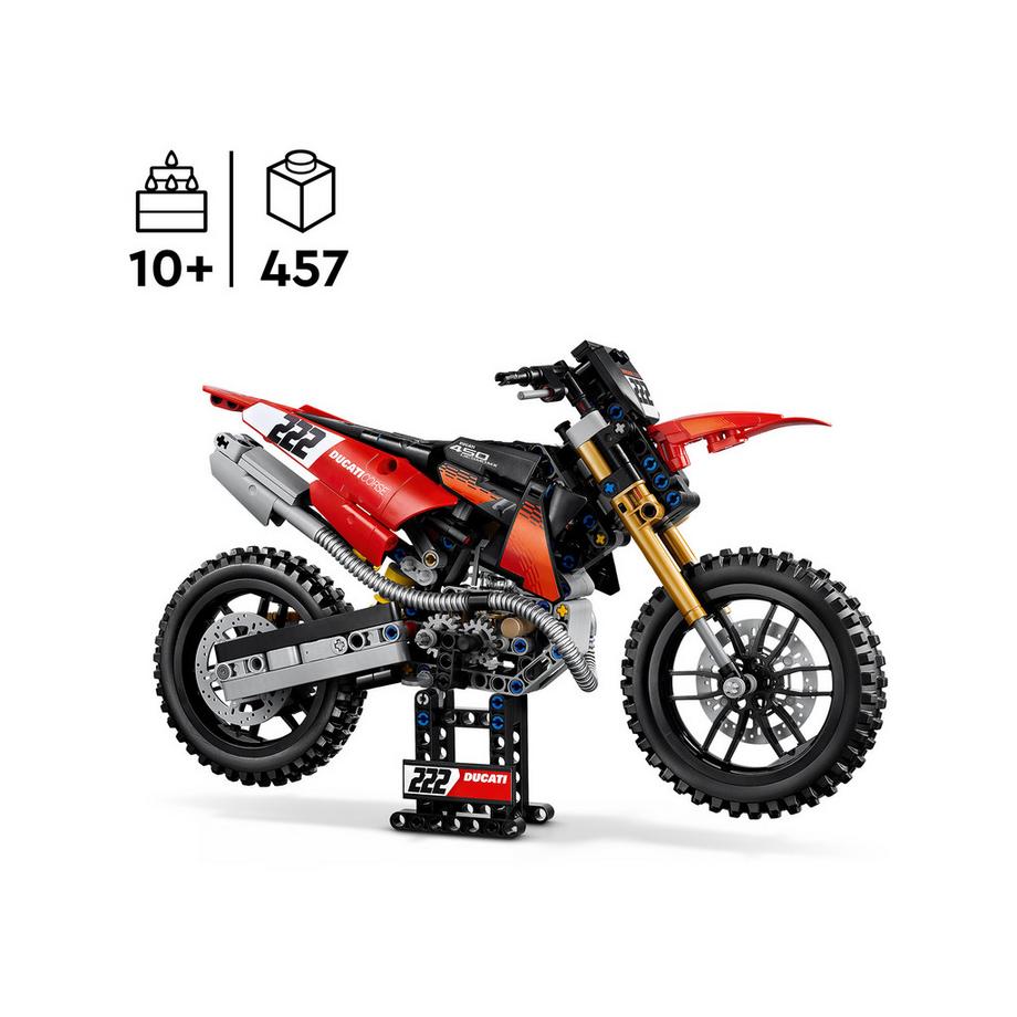 LEGO®  42238 Ducati Desmo450 MX Factory Motorrad 