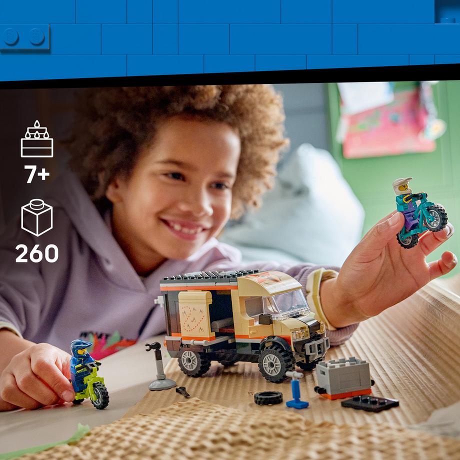 LEGO®  60512 Le camping-car d’aventures et ses VTT 