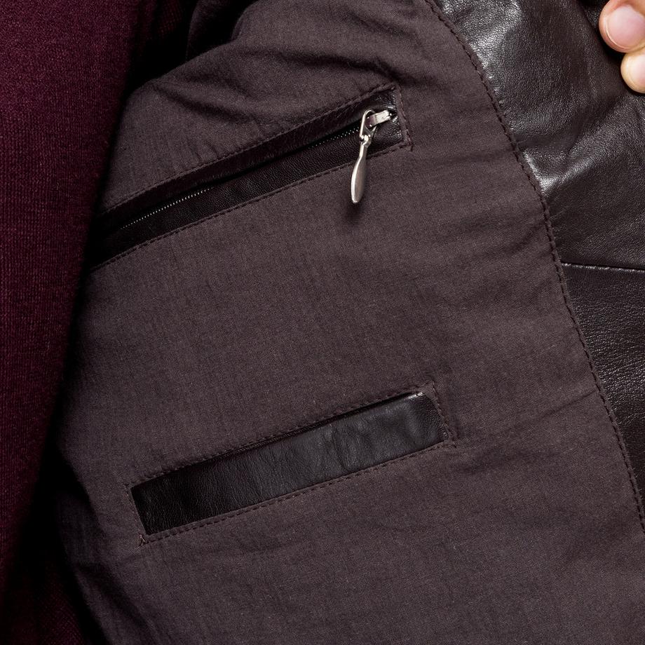 Manor Man Veste bomber en cuir  