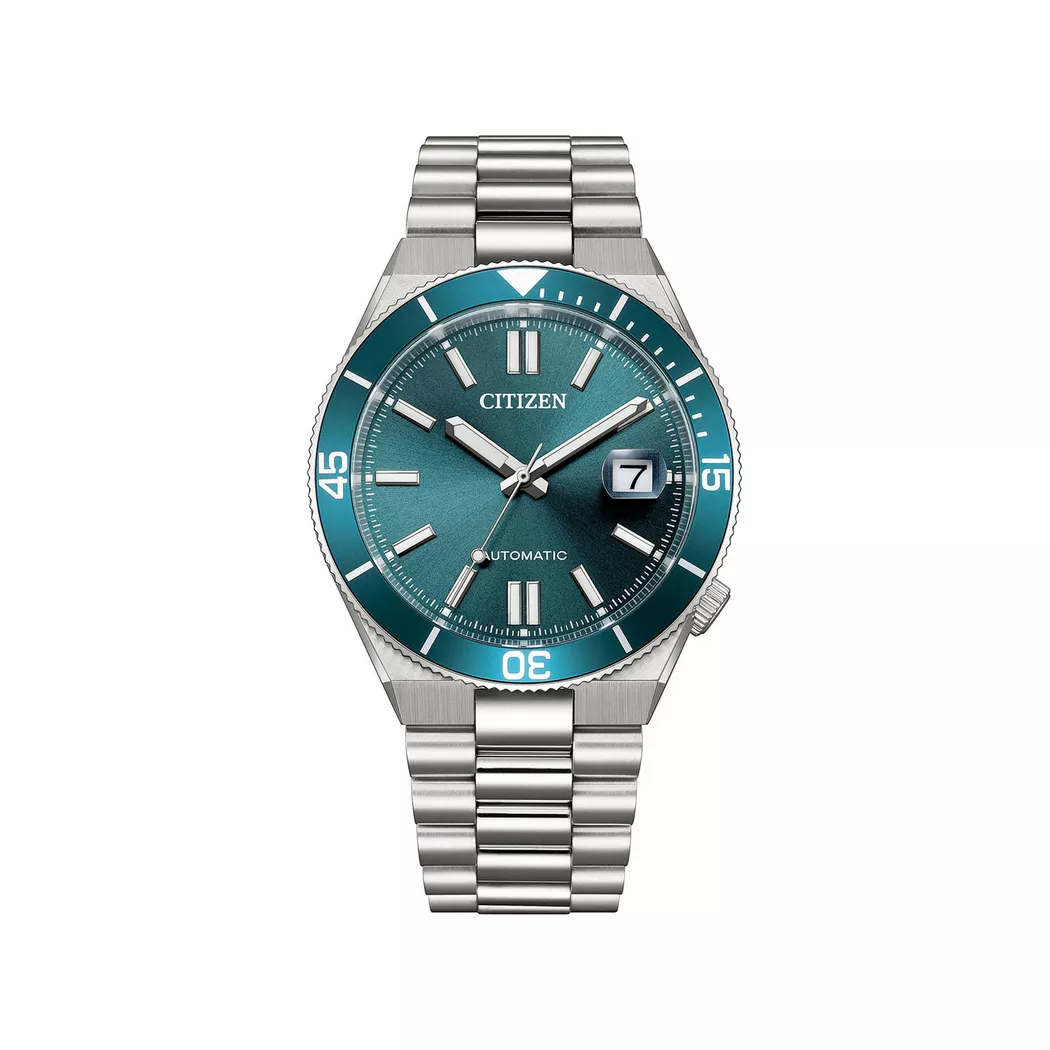 Automatikuhr CITIZEN "TSUYOSA 60h", silber (silberfarben, schwarz), Armbanduhren, Damen, Automatikuhr, Armbanduhr, Damenuhr, Herrenuhr, Edelstahlarmband, Saphirglas, Datum 3