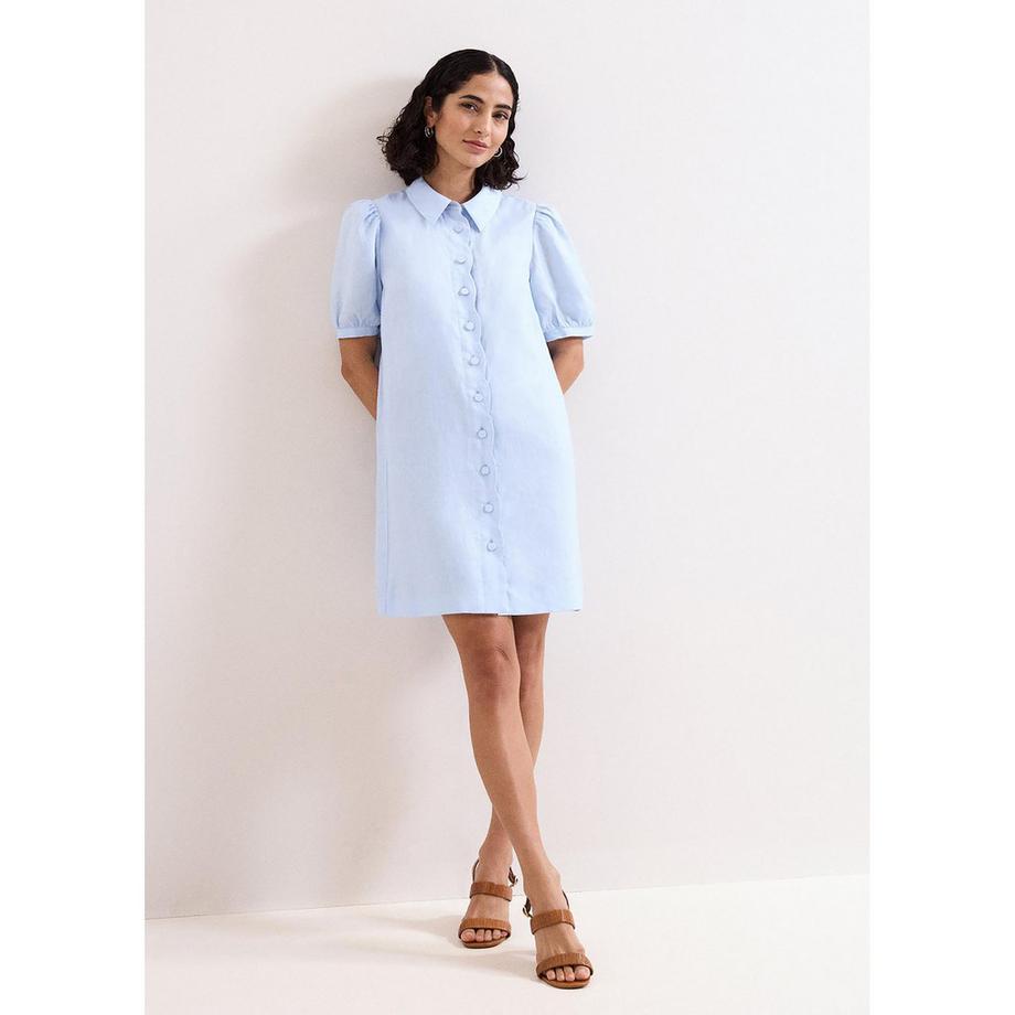 Phase Eight Candice Abito di Lino Maniche Corte  
