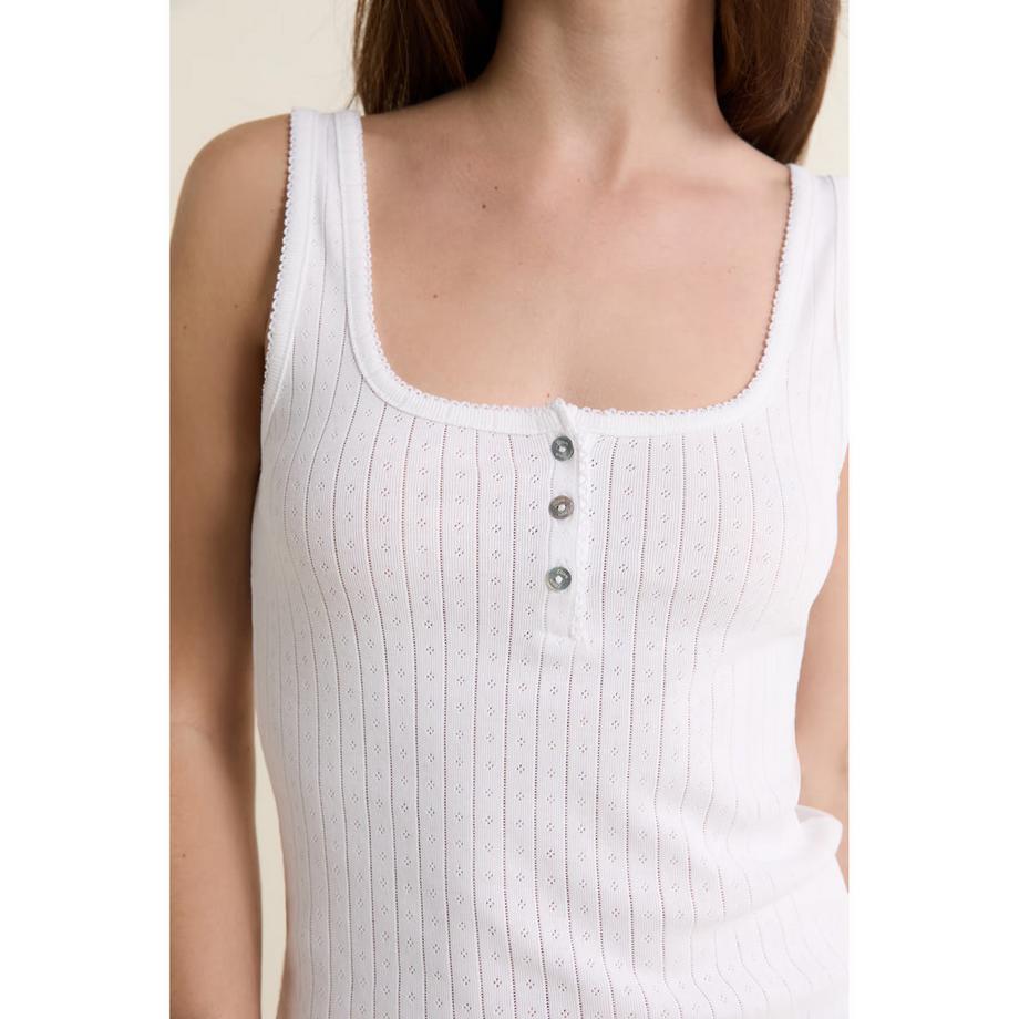 Etam Canotta a costine con abbottonatura  