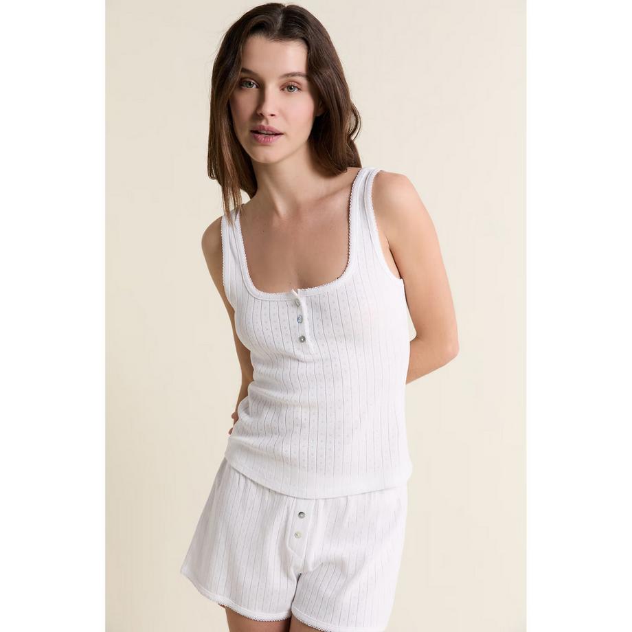 Etam Canotta a costine con abbottonatura  