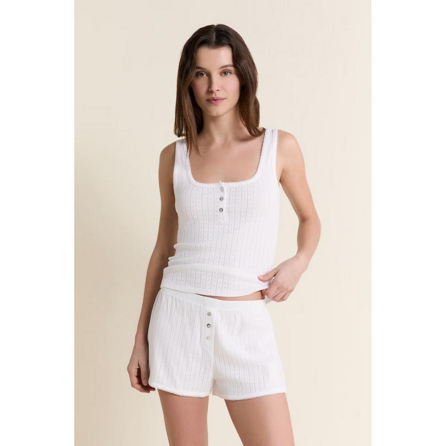 Etam Canotta a costine con abbottonatura  