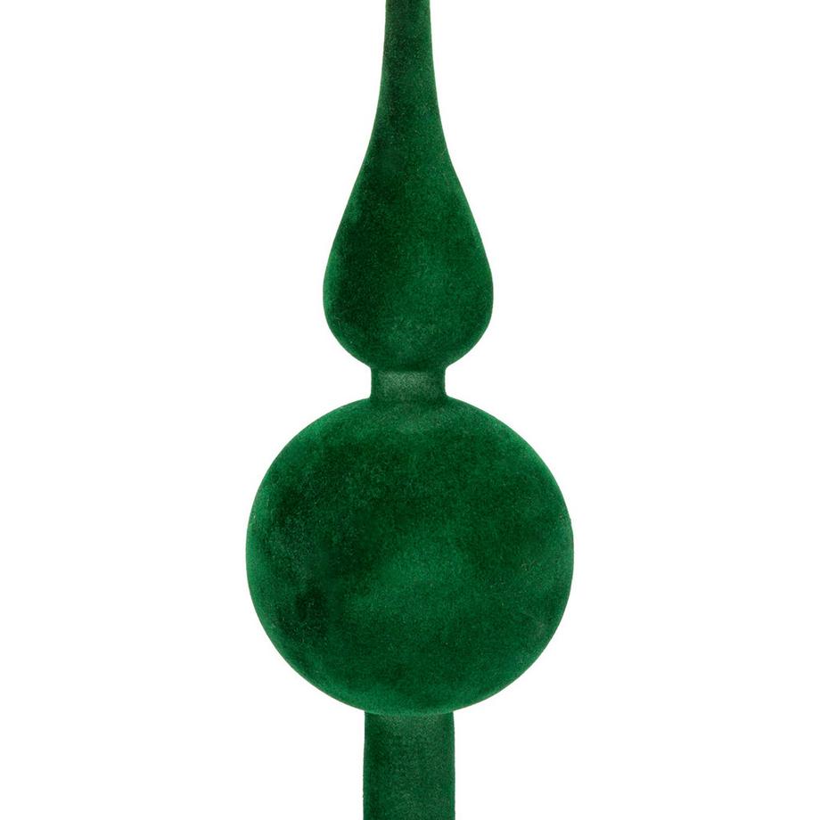 Manor Home Flèche pour sapin de Noël Pointe en verre floquée 
