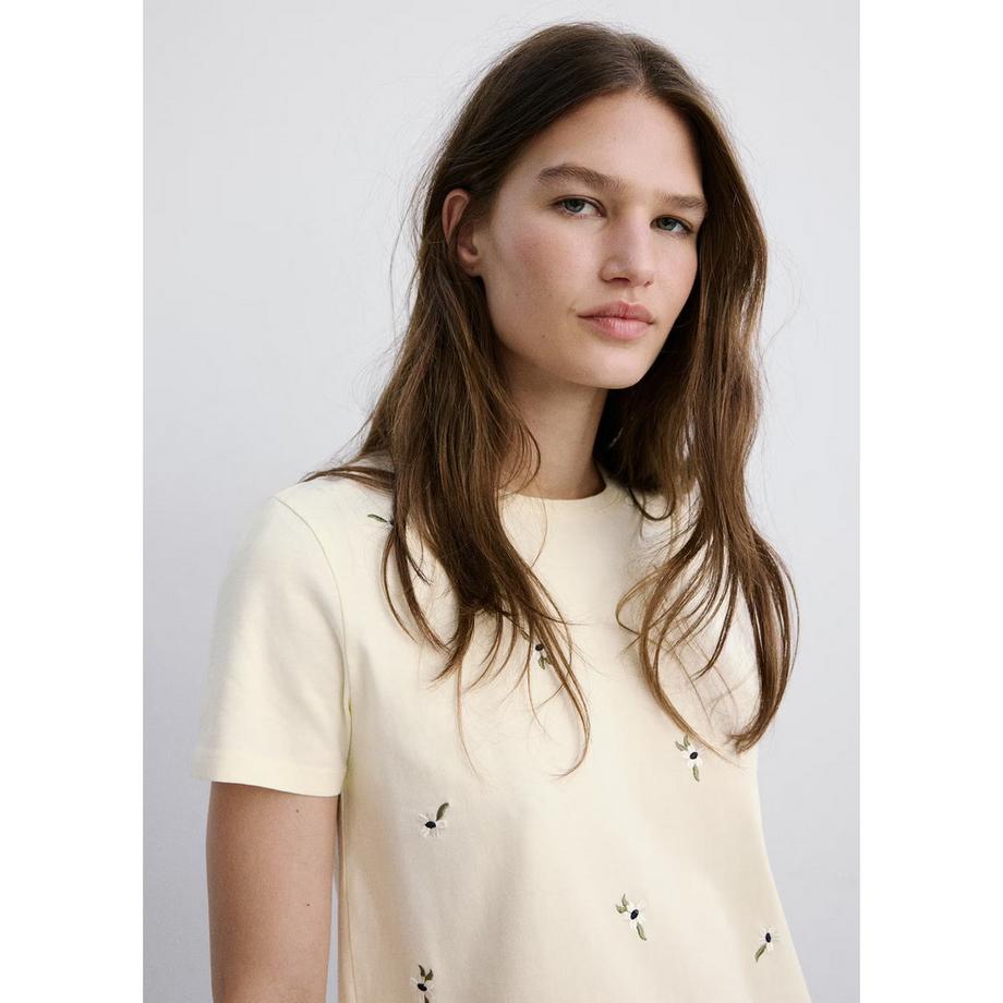 MANGO FLOWI T-shirt brodé à manches courtes  