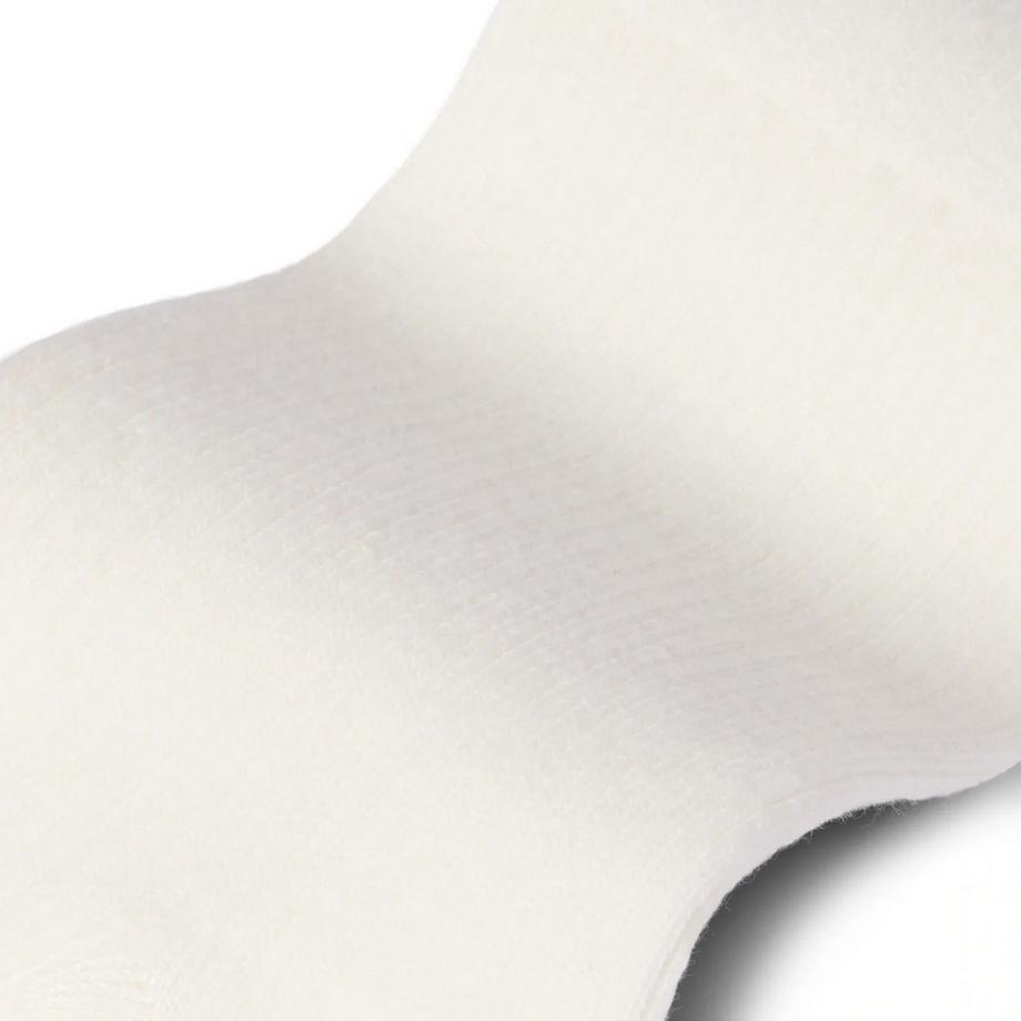 von Jungfeld Fine Ribbed A white Chaussettes hauteur mollet  