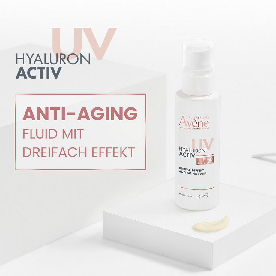 Avene  Eau thermale HYALURON ACTIV UV Fluide anti-âge triple action SPF 50 