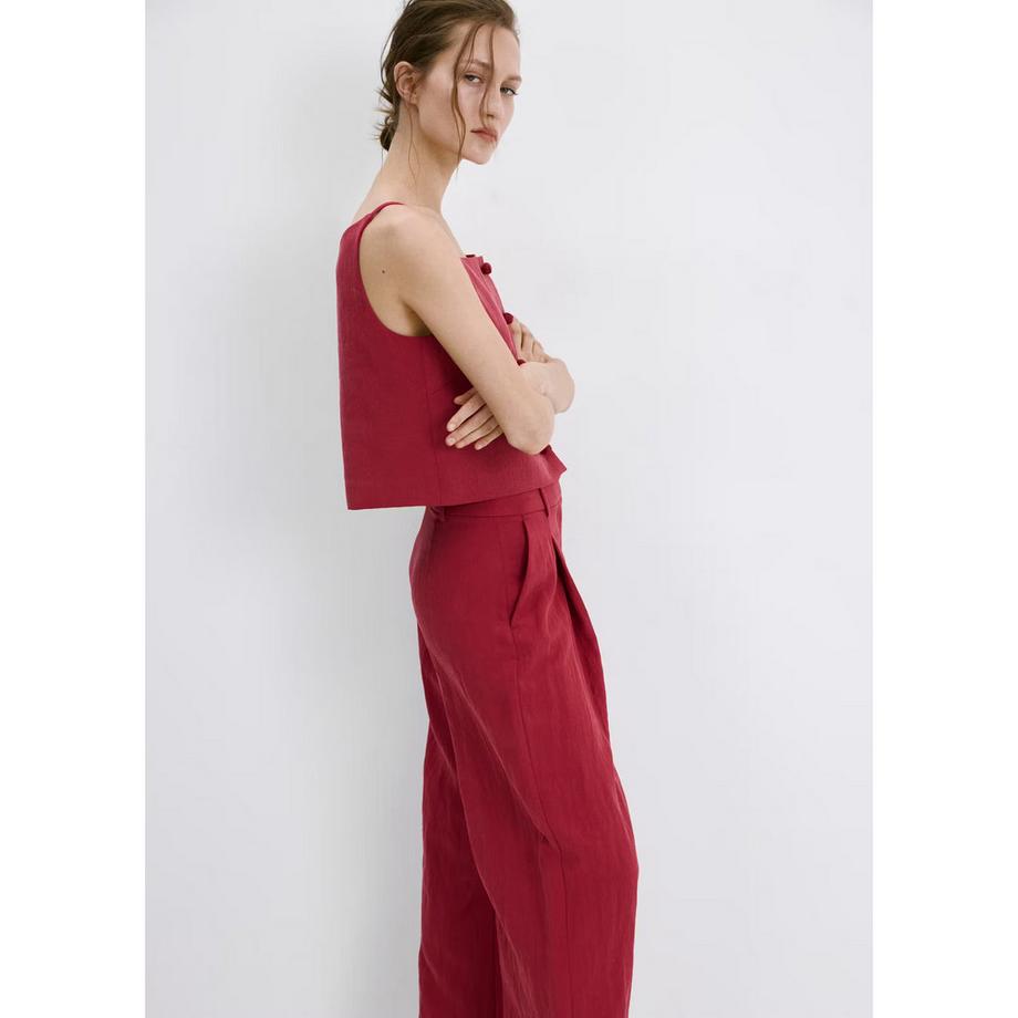 MANGO BONNIE Pantaloni a gamba larga plissettati  