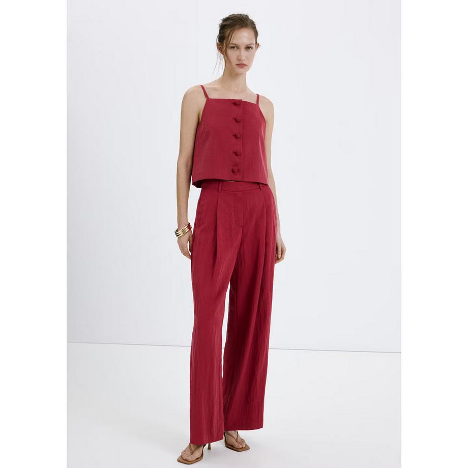 MANGO BONNIE Pantaloni a gamba larga plissettati  
