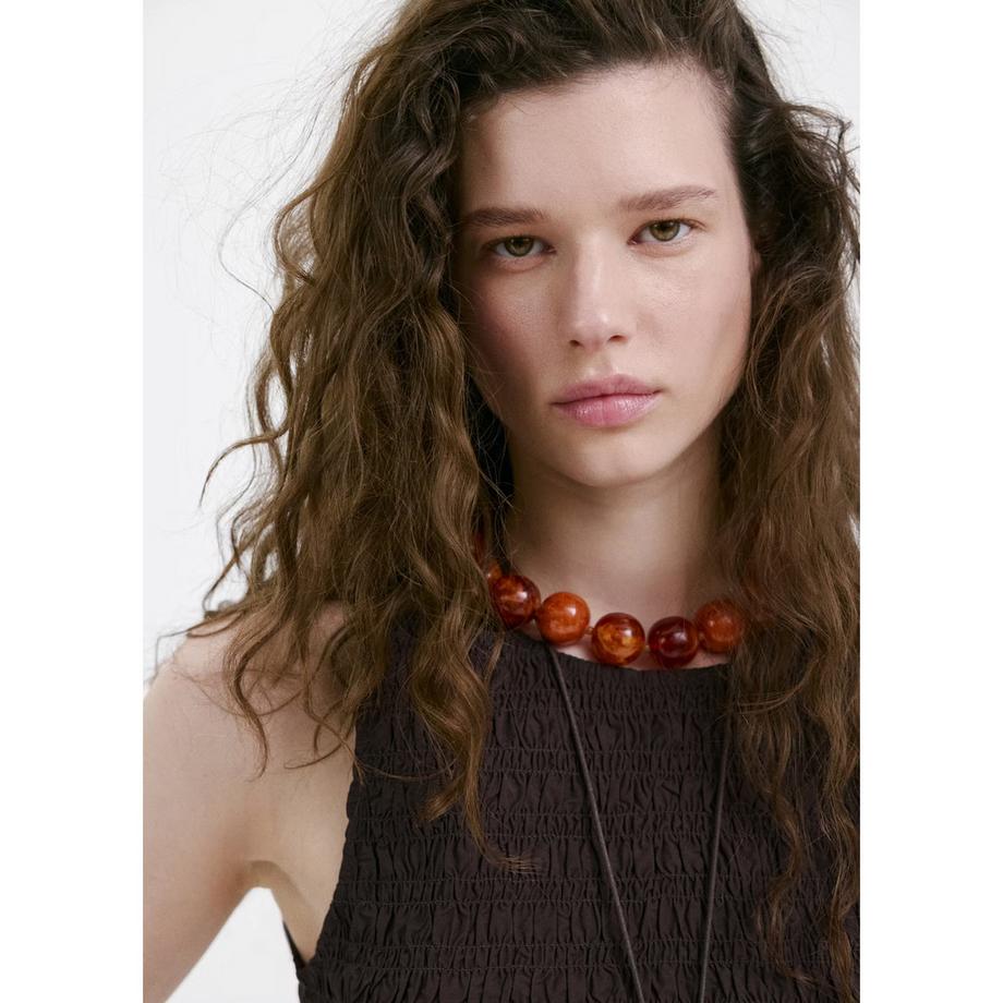 MANGO SIROS Gesmoktes Neckholder Top  