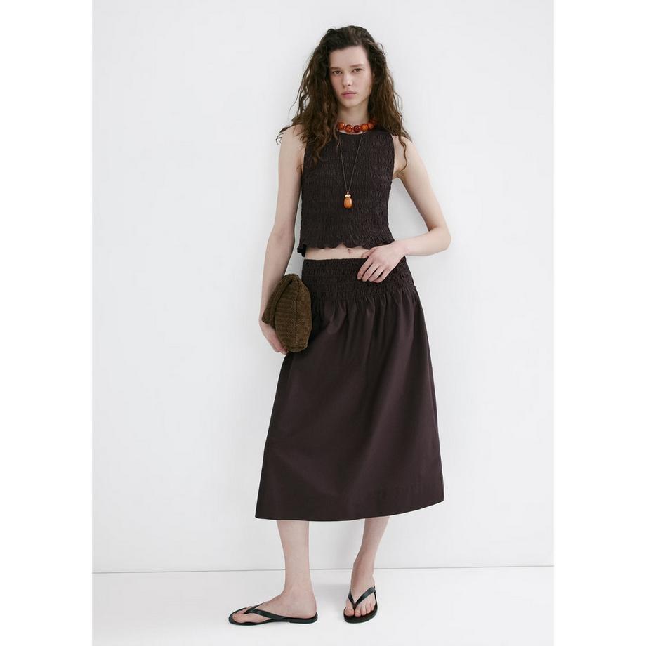 MANGO SIROS Gesmoktes Neckholder Top  