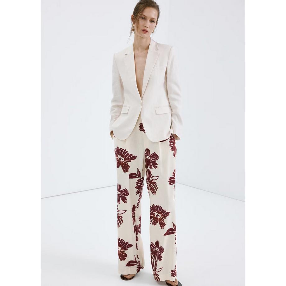 MANGO LOLA Pantaloni a gamba larga con stampa floreale  