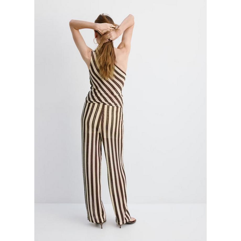 MANGO FALKI Pantaloni a gamba larga a righe  