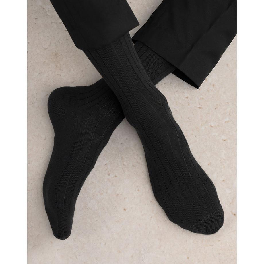 BLEU FORET Chaussettes hauteur mollet en laine mérinos  