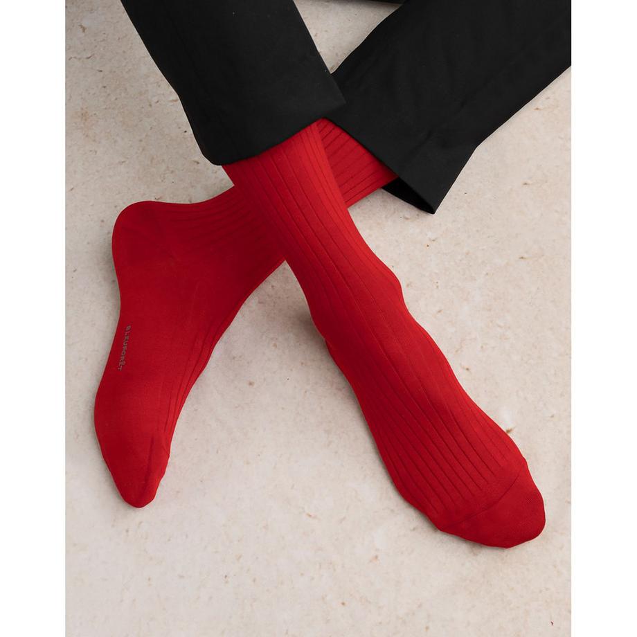 BLEU FORET Chaussettes hauteur mollet  