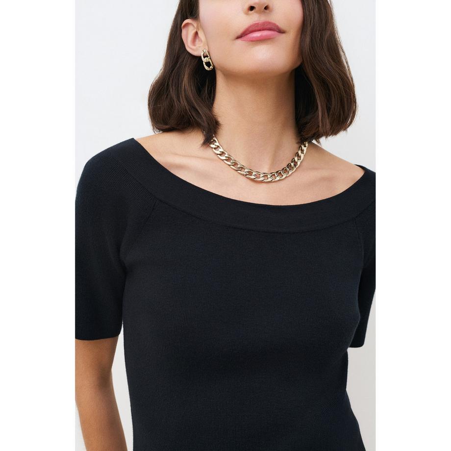 Caroll Maglione con scollo a barca  