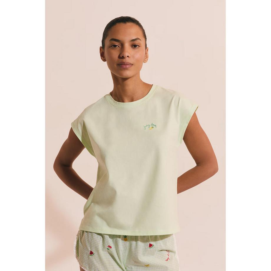 Haut de pyjama, manches courtes