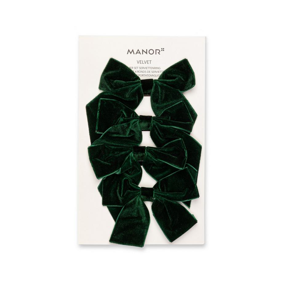 Manor Home Anelli portatovaglioli 4 pezzi Velvet 