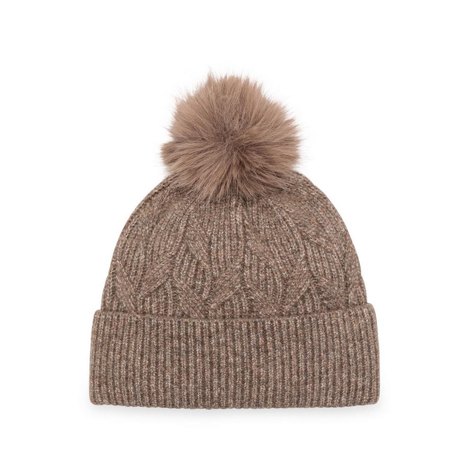 Manor Woman Coffret cadeau avec bonnet écharpe et gants en tricot torsadé  