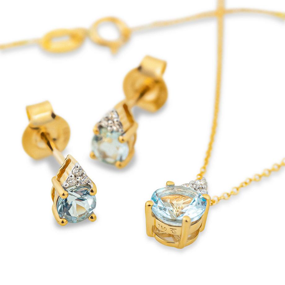 L' Atelier Gold 18 Karat by Manor  Parure collier/boucles d'oreilles 