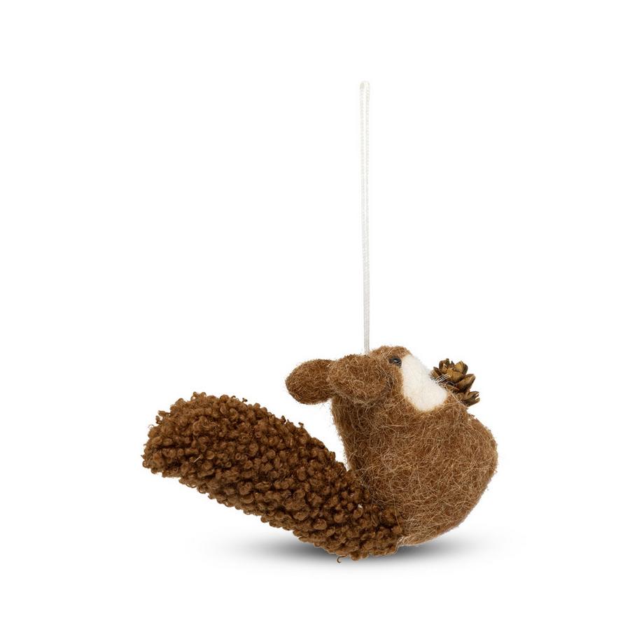Manor Home Lustiger Weihnachtsbaumanhänger Eichhörnchen 