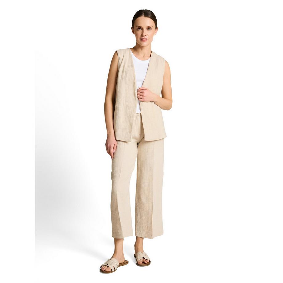 TOM TAILOR Pantalon plissé à jambe large  