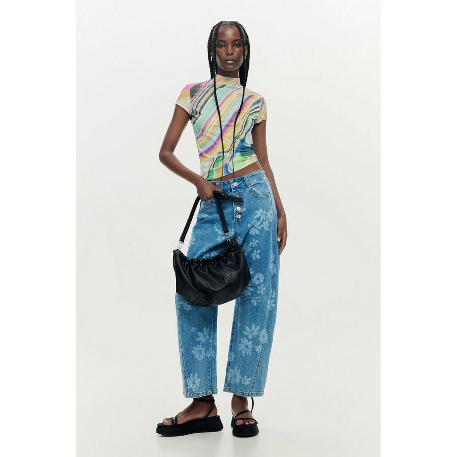 Desigual T-shirt à manches courtes col montant  